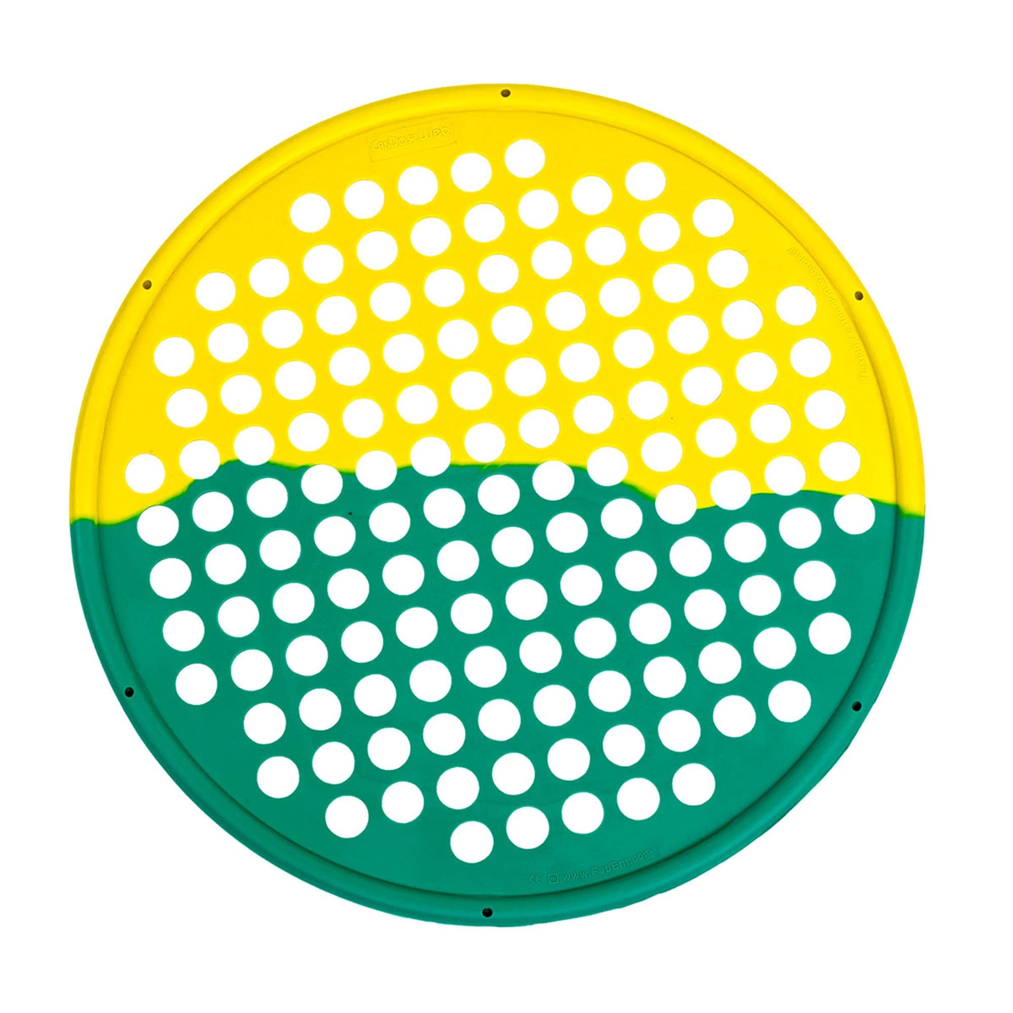 CanDo Hand Exercise Web, Low Powder, multi-resistance, Yello with Green - Image 1