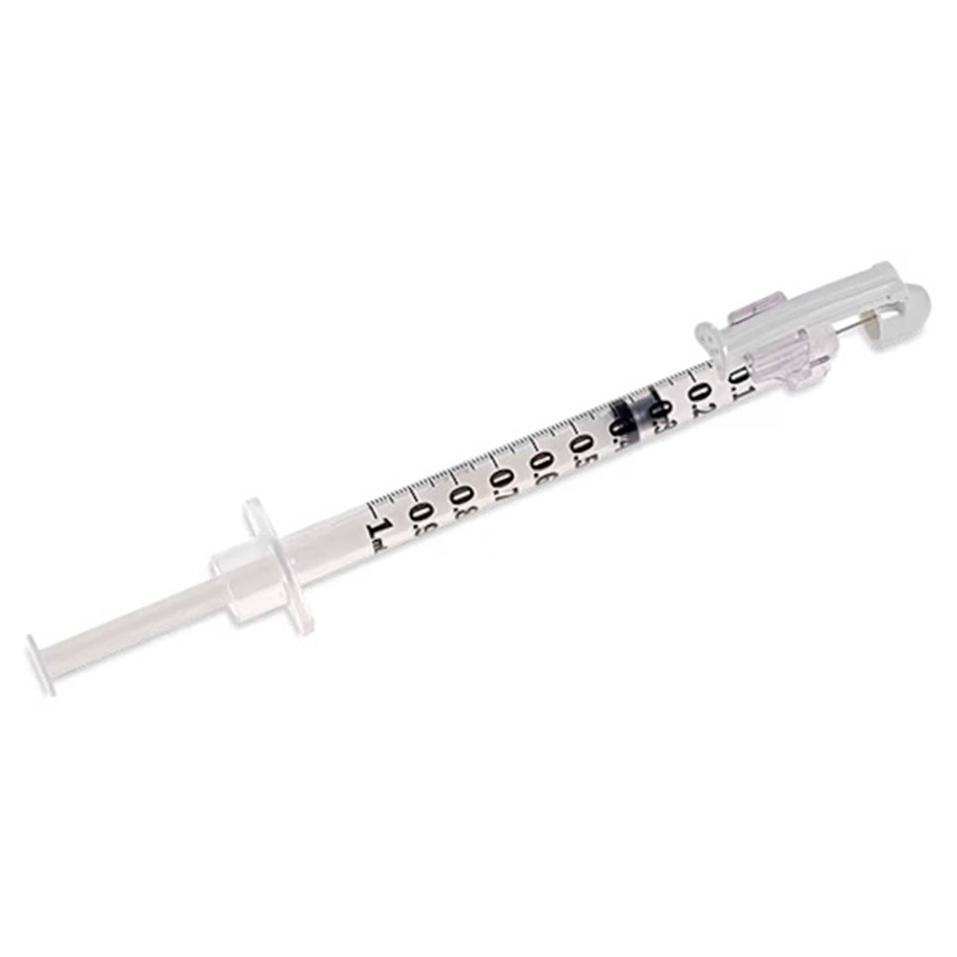 BD SafetyGlide Safety Tuberculin Syringe with Needle, 1 mL, 27G, 3/8 Inch - Box of 100 - Image 2