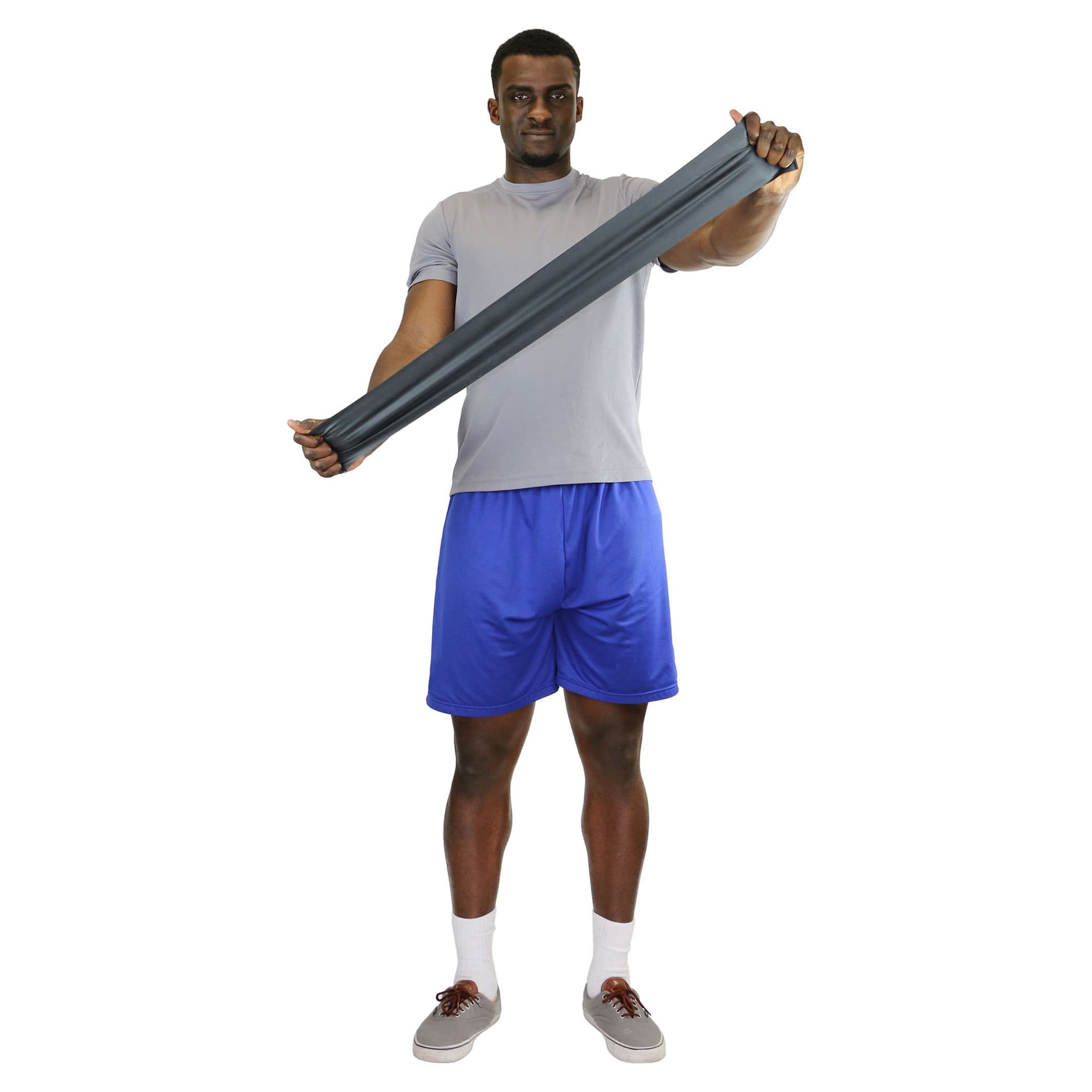 CanDo Low Powder Exercise Band, Black, X-Heavy - Box of 30 - Image 1