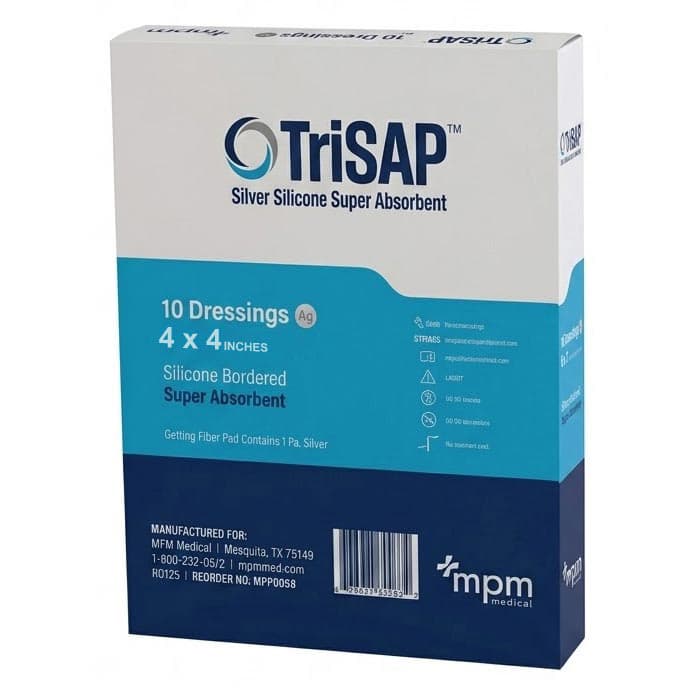 TriSap Ag Super Absorbent Silicone Border Dressing - Image 1