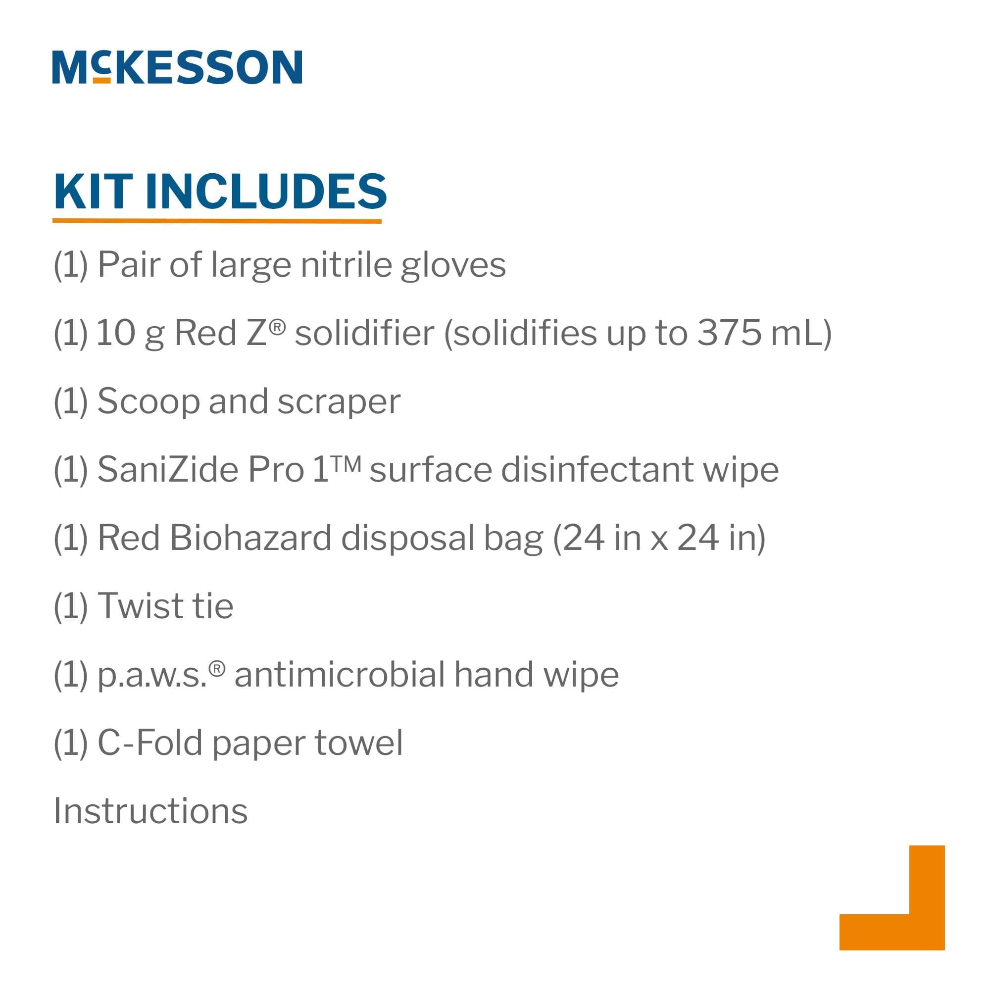 McKesson Deluxe Bloodborne Pathogen Spill Kit - Image 2