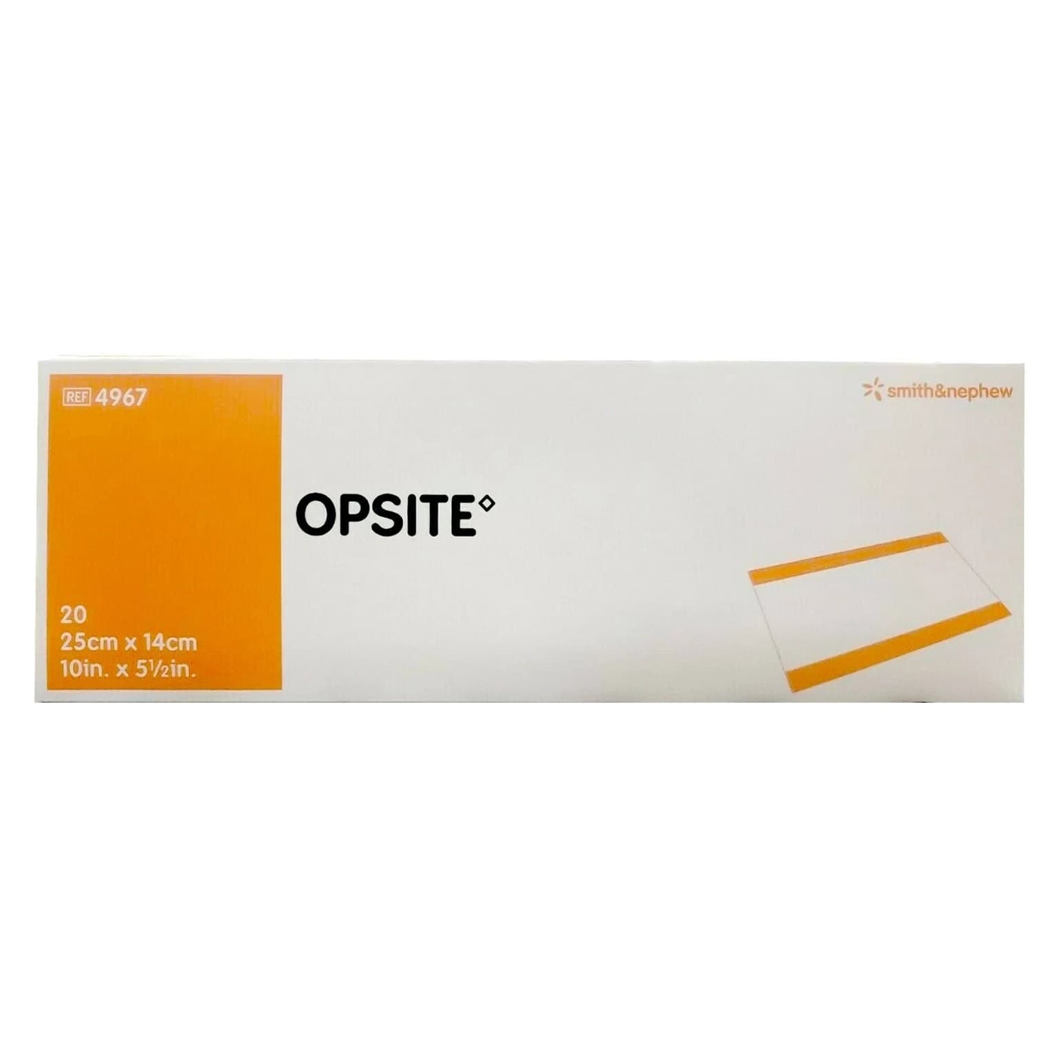 Opsite Transparent Film Dressing, 5-1/2 x 10 Inch - Box of 20 - Image 1