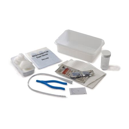 Dover Intermittent Catheterization Open Tray with Vinyl catheter, PVP solution, 1000 ml - Each - Image 1