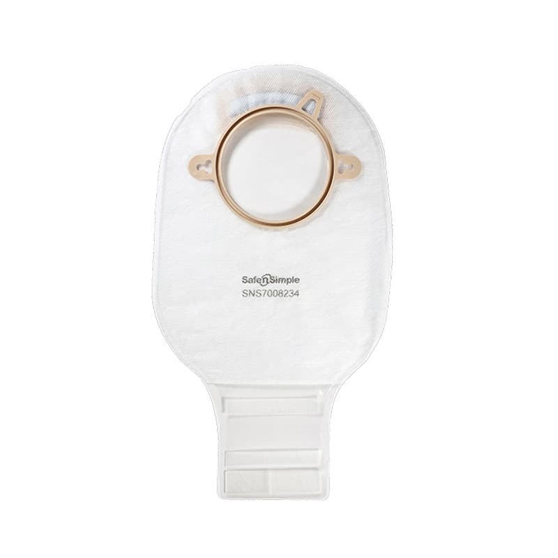 SimPurity 2-Piece Drainable Pouch, Transparent, Filter, 12", 2-1/4" Flange, 57 mm - Box of 10 - Image 1