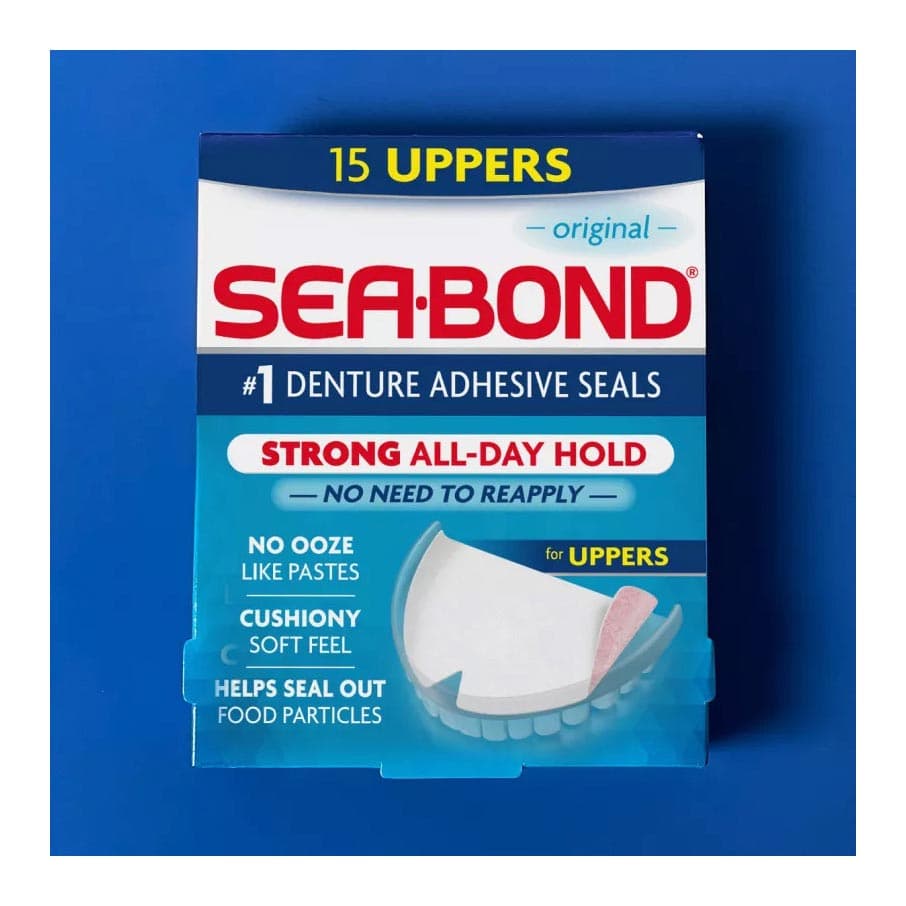 Sea-Bond Denture Adhesive Wafers, Upper - Box of 15 - Image 1