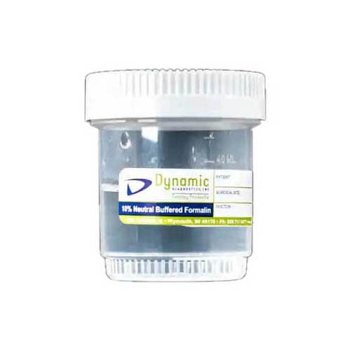 Dynamic Diagnostics Prefilled Formalin Container, Disposable, 30 mL Fill in 60 mL - Box of 24 - Image 1