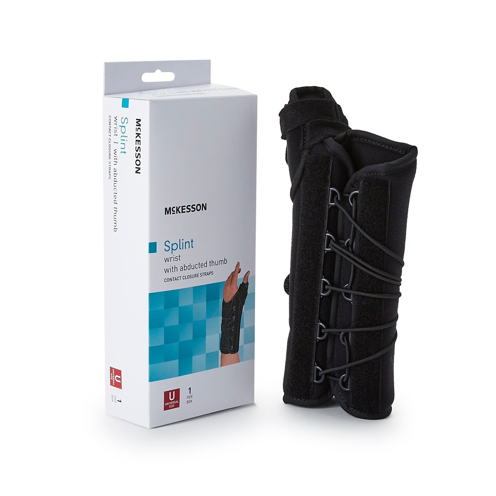 McKesson Wrist Brace with Thumb Spica Black - Image 1