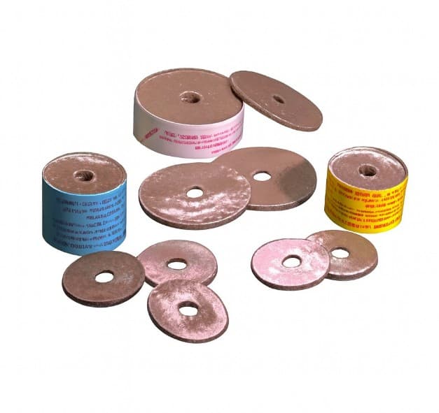 Torbot Colly-Seel Disc 2" OD Round, 1/2" Starter Hole, Yellow, Standard - Package of 10 - Image 1