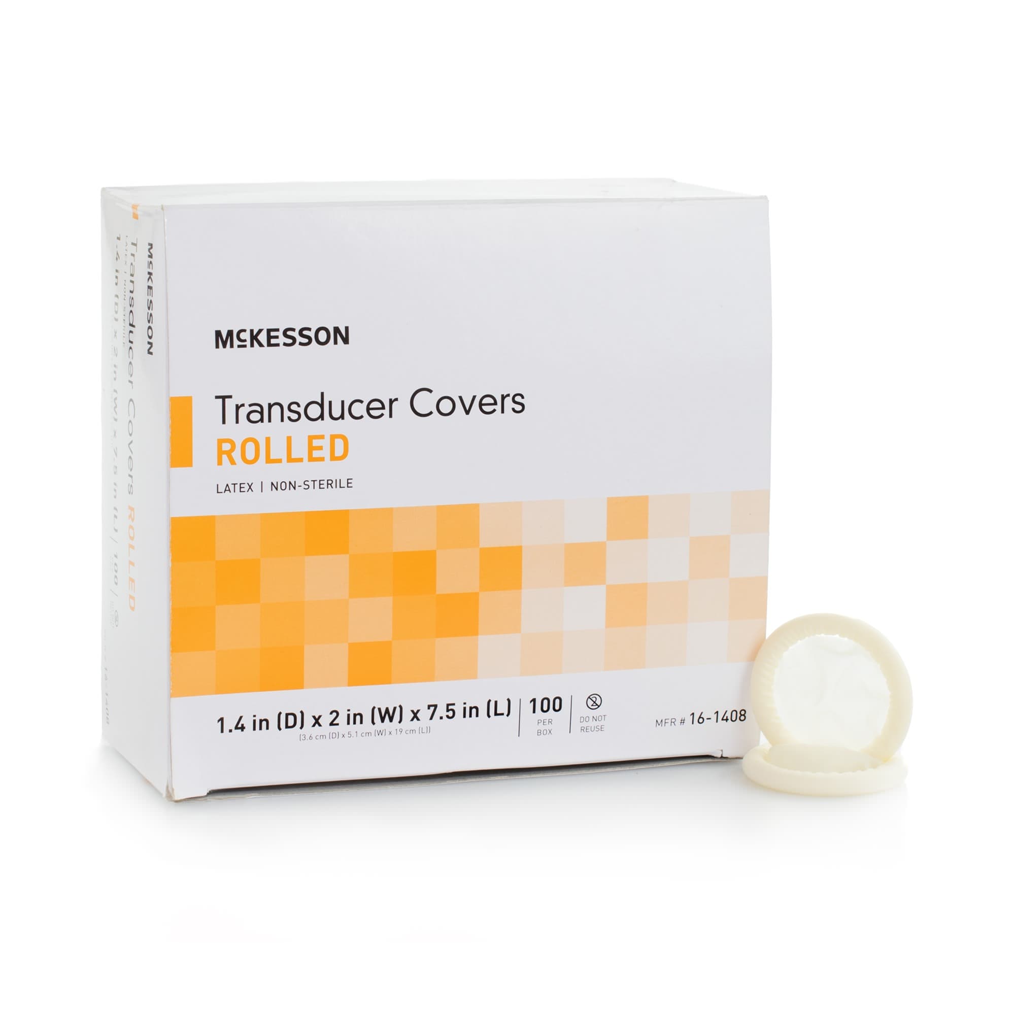 McKesson Ultrasound Transducer Cover, 2 x 7-1/2 Inch - Box of 100 - Image 1