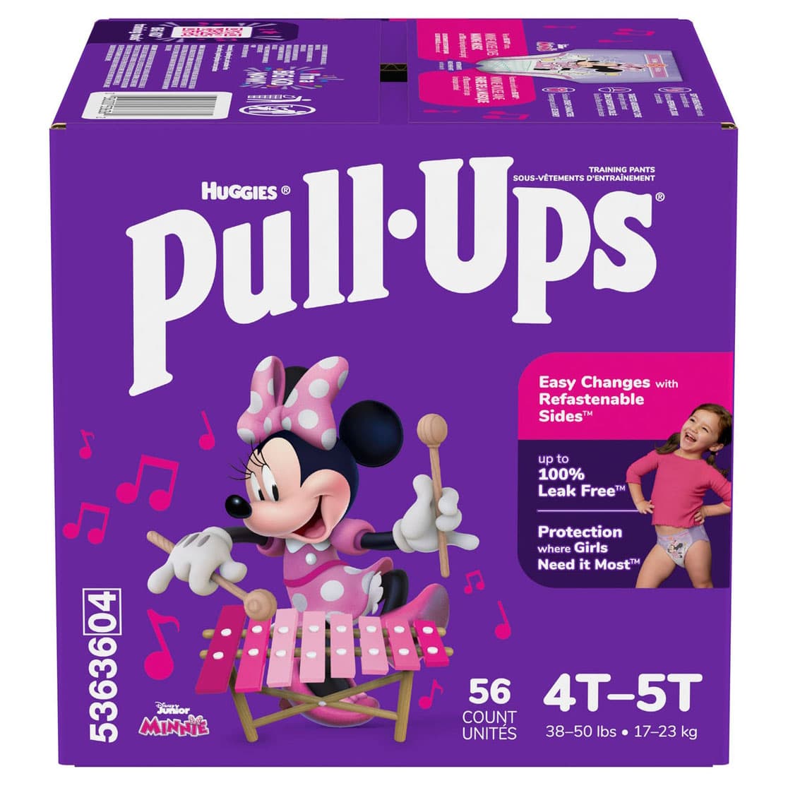Pull-Ups Potty Training Pants For Girls, 4T-5T - Box of 56 - Image 1