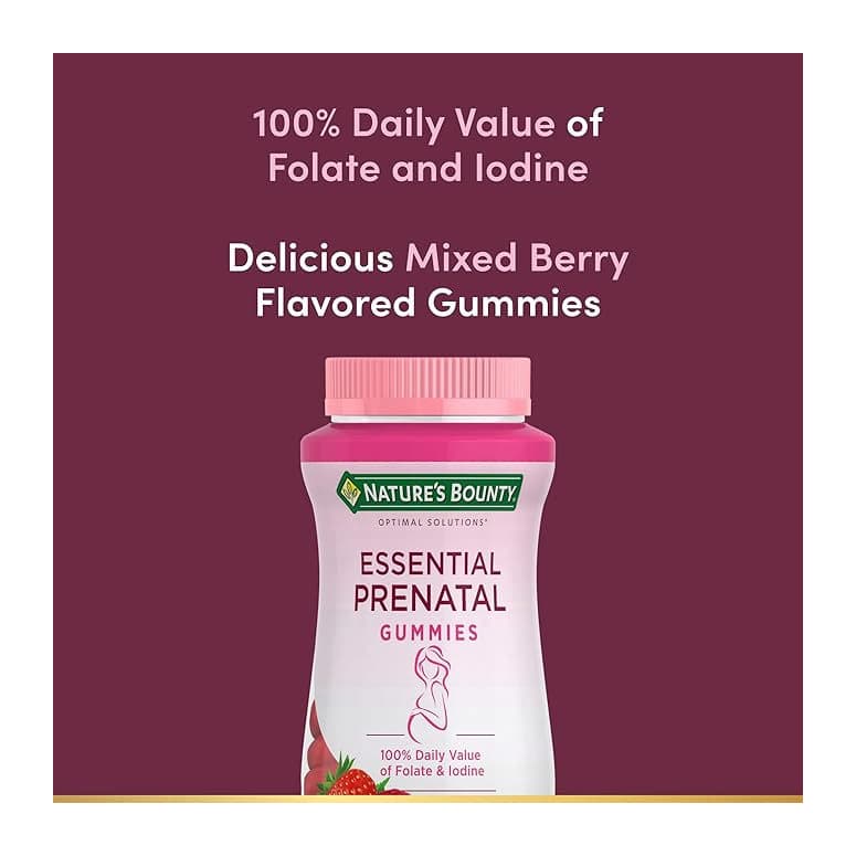 Nature's Bounty Optimal Solutions Essential Prenatal Gummies - Bottle of 50 - Image 3