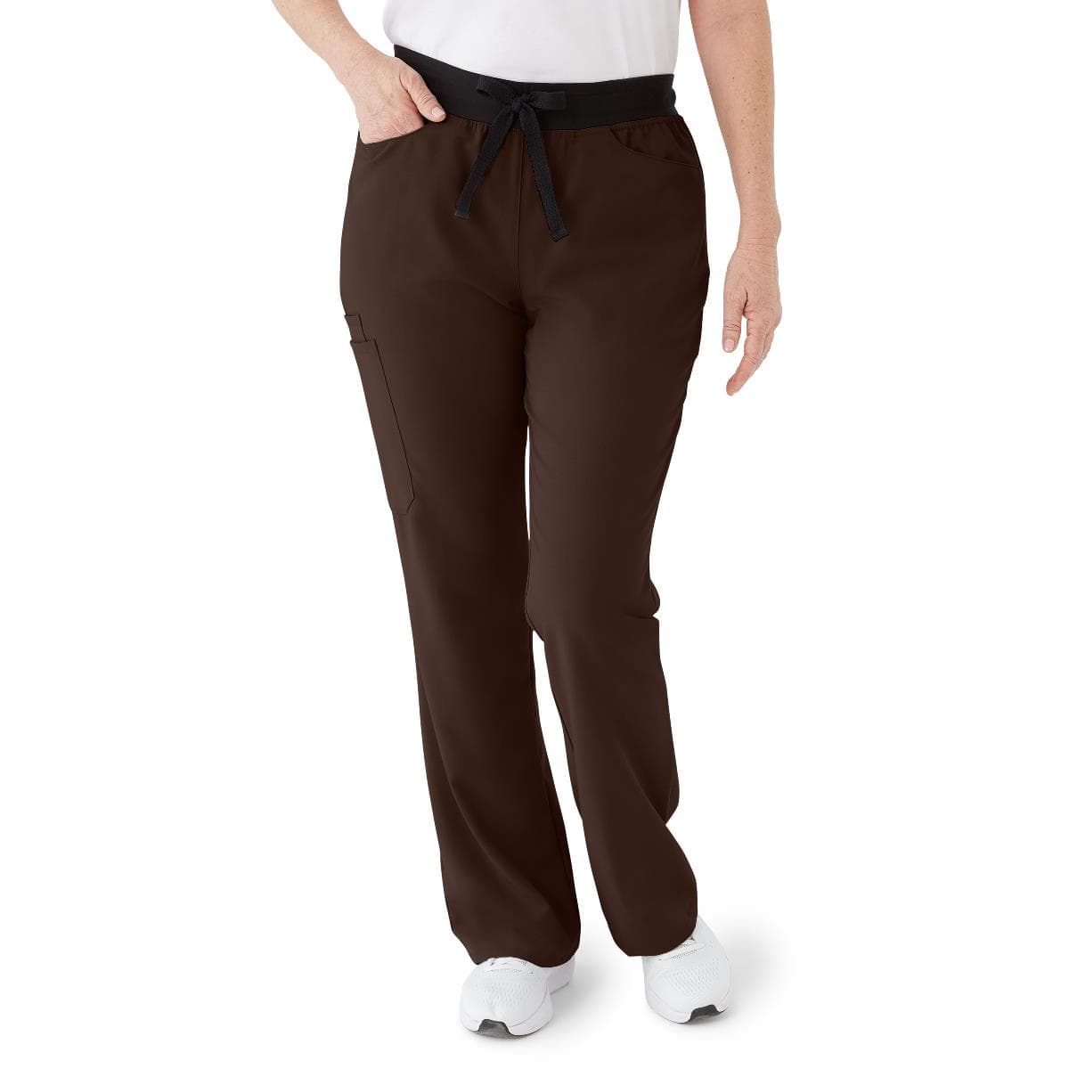 Medline Coastal AVE Women's Regular-Length Scrub Pant, Chocolate, Extra Small - Image 1