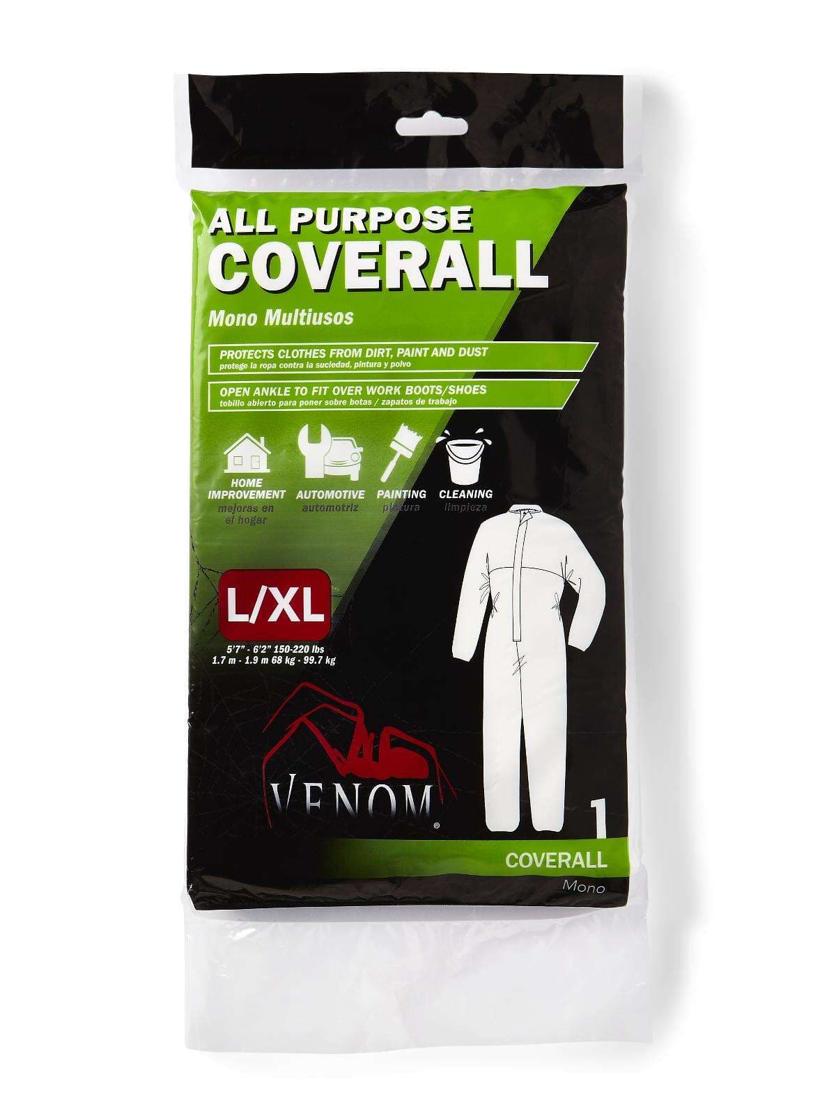 Medline All-Purpose Coveralls, Size L-XL - Case of 24 - Image 1