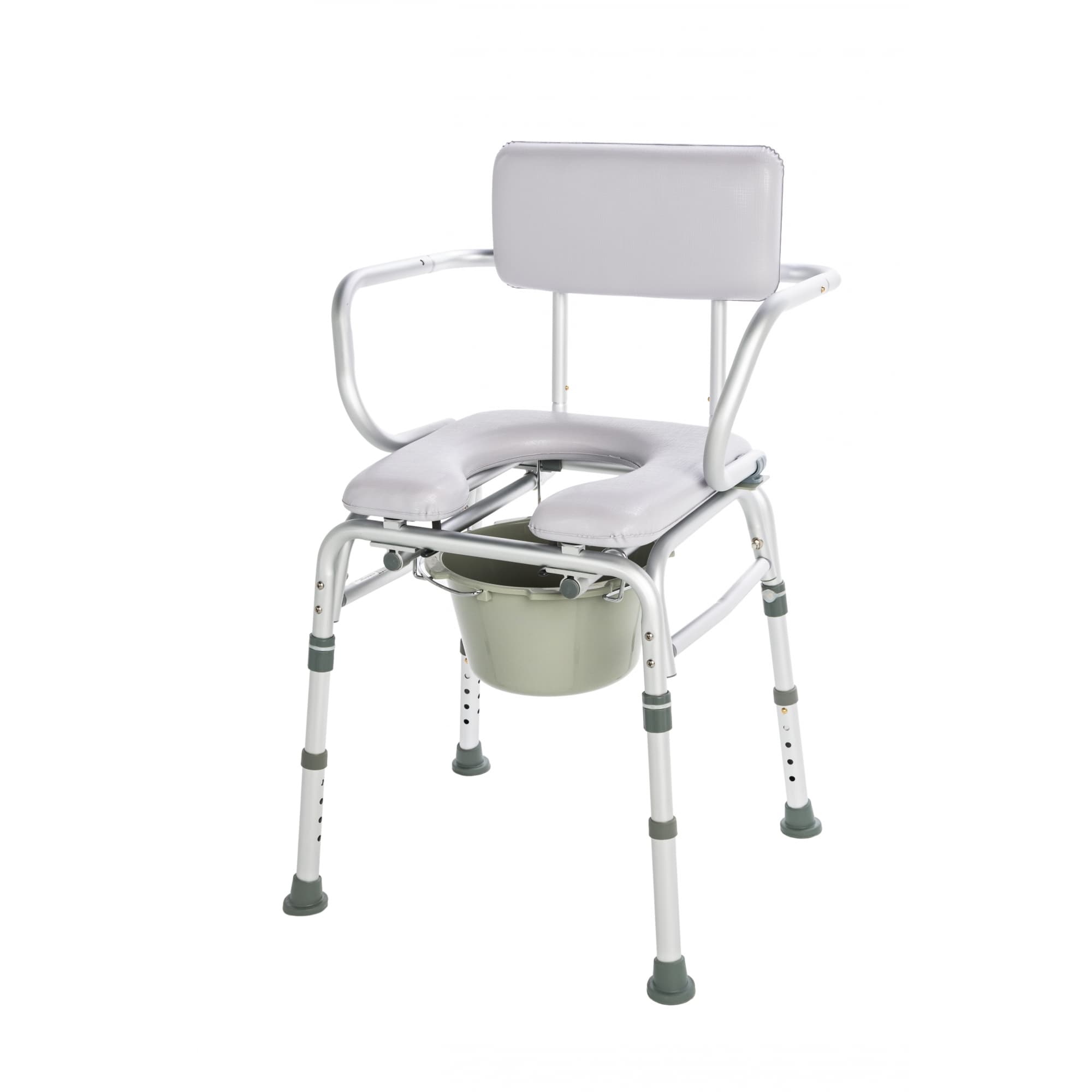 Lumex Padded Bath Seat, with Arms And Commode - Image 1