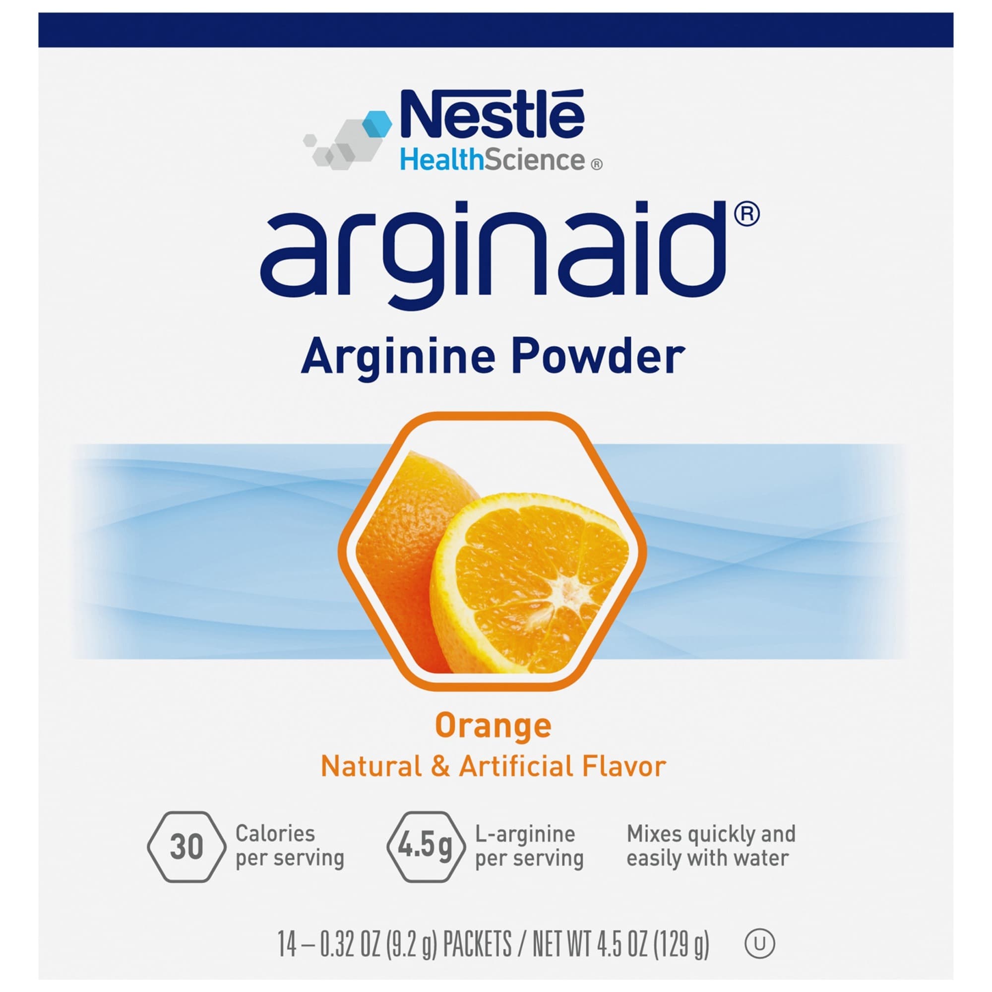 Arginaid Arginine Powder, Orange, 0.32 oz - Case of 56 - Image 1