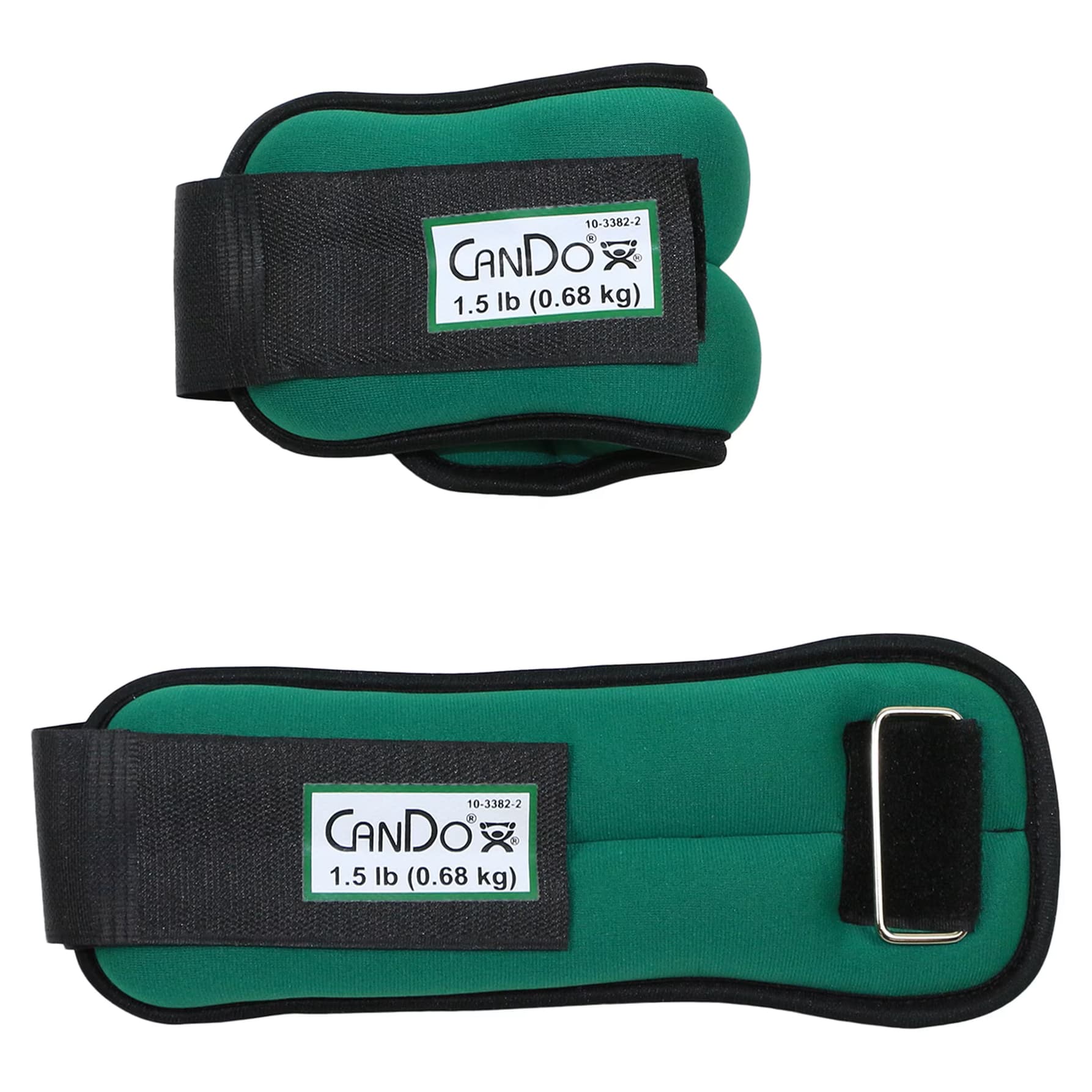 CanDo Weight Straps Set, 3 Lbs, Green - Pair - Image 1