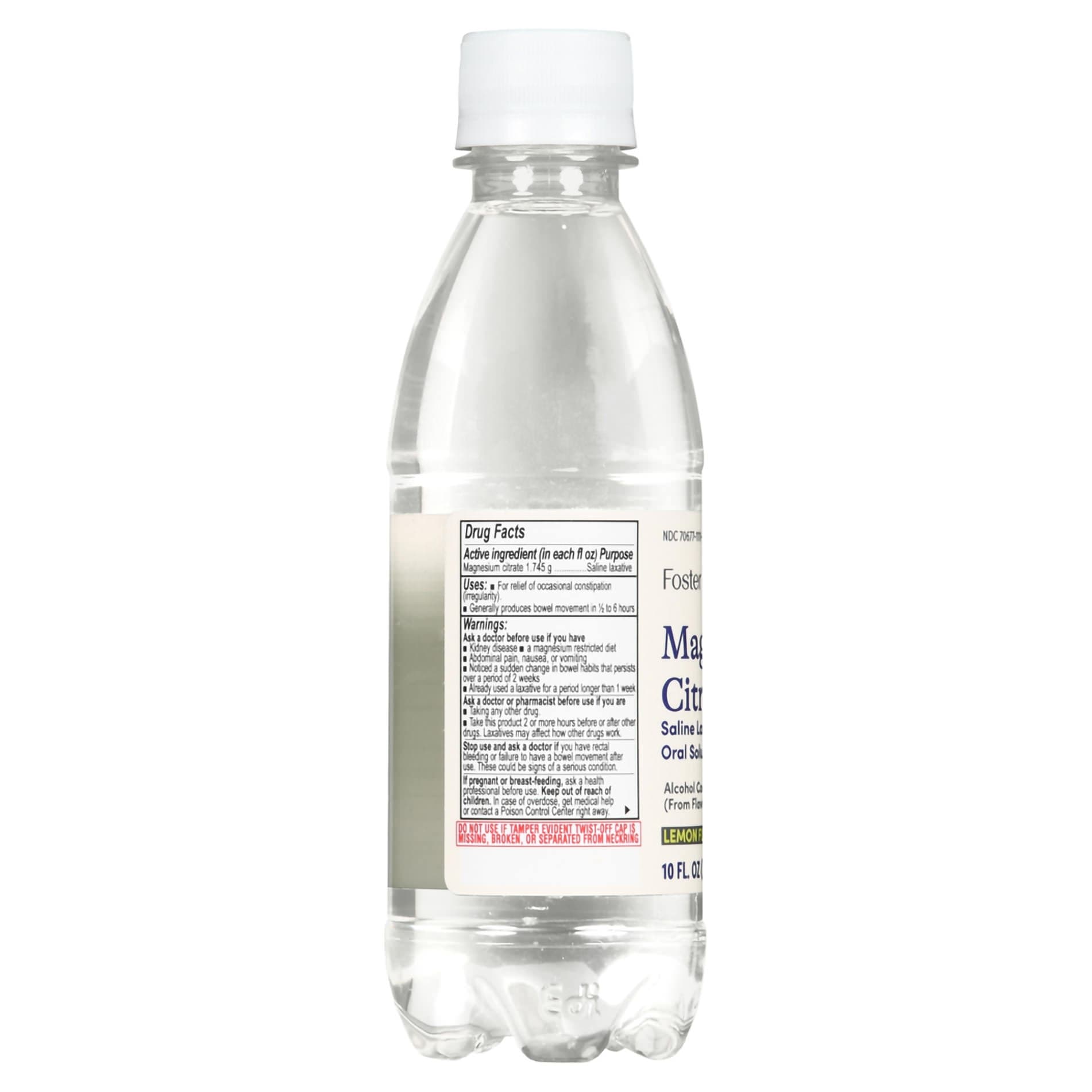 Foster & Thrive Magnesium Citrate Saline Laxative Oral Solution, Lemon, 10 oz - Image 2