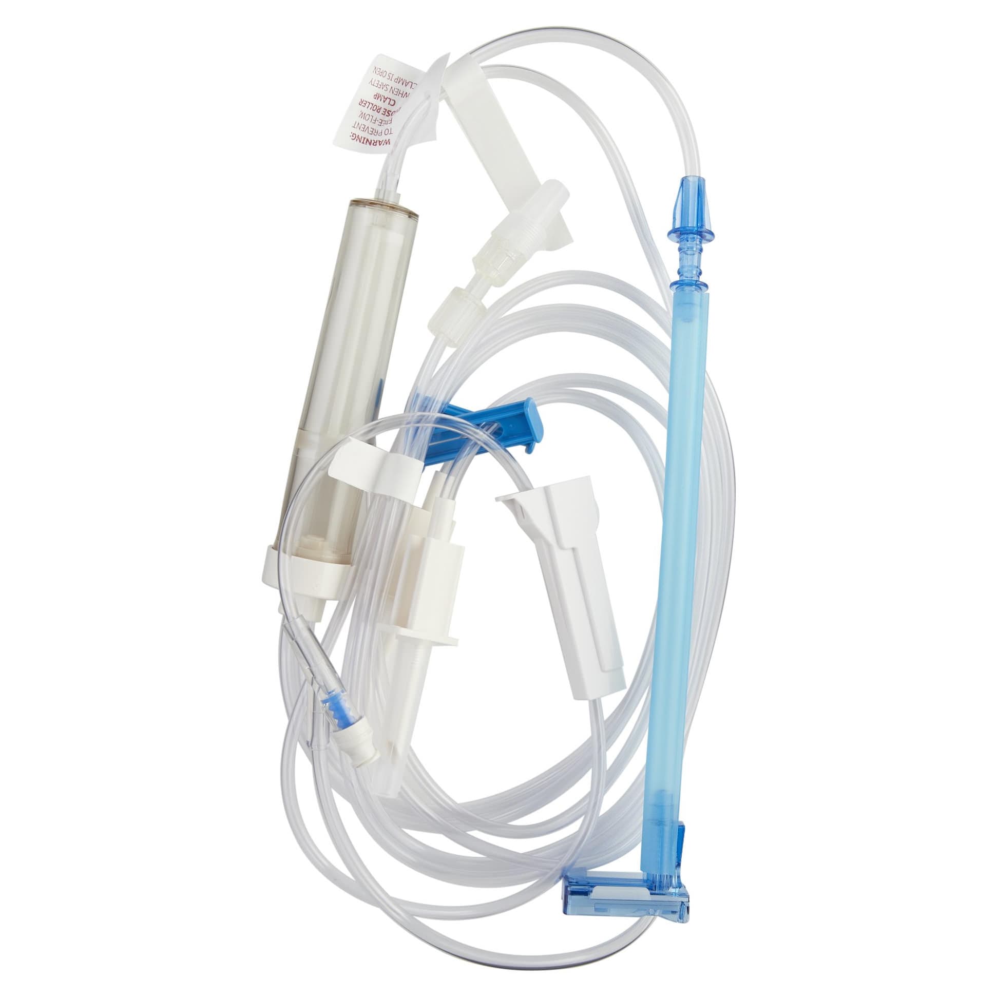 Alaris IV Pump Set with Filter, Male Luer Lock Connector, Roller, 2 Slide Clamp, 33 mL - Case of 10 - Image 1