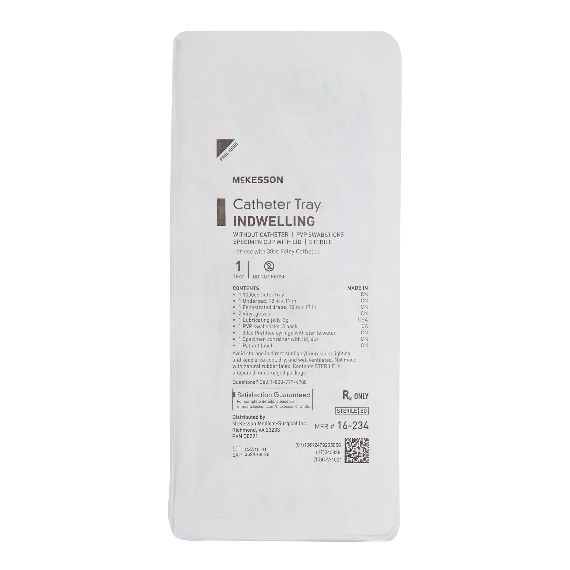 McKesson Indwelling Catheter Tray Without Catheter Sterile Foley - Image 2