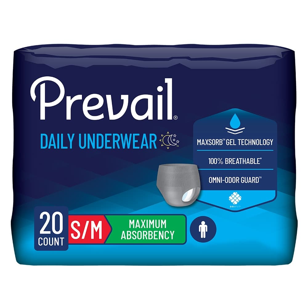 Prevail Maximum Absorbent Daily Underwear for Men, Small-Medium - Package of 20 - Image 1