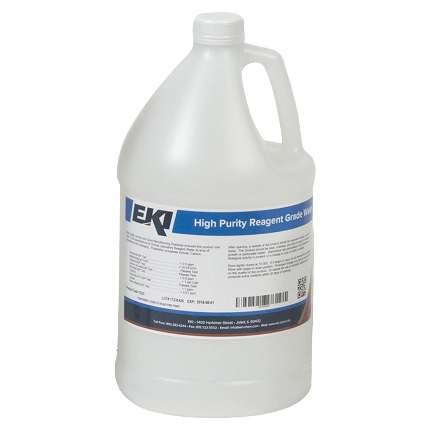 Chemistry Reagent Deionized Water Reagent Grade, 100 %, 1 Liter - Case of 6 - Image 1