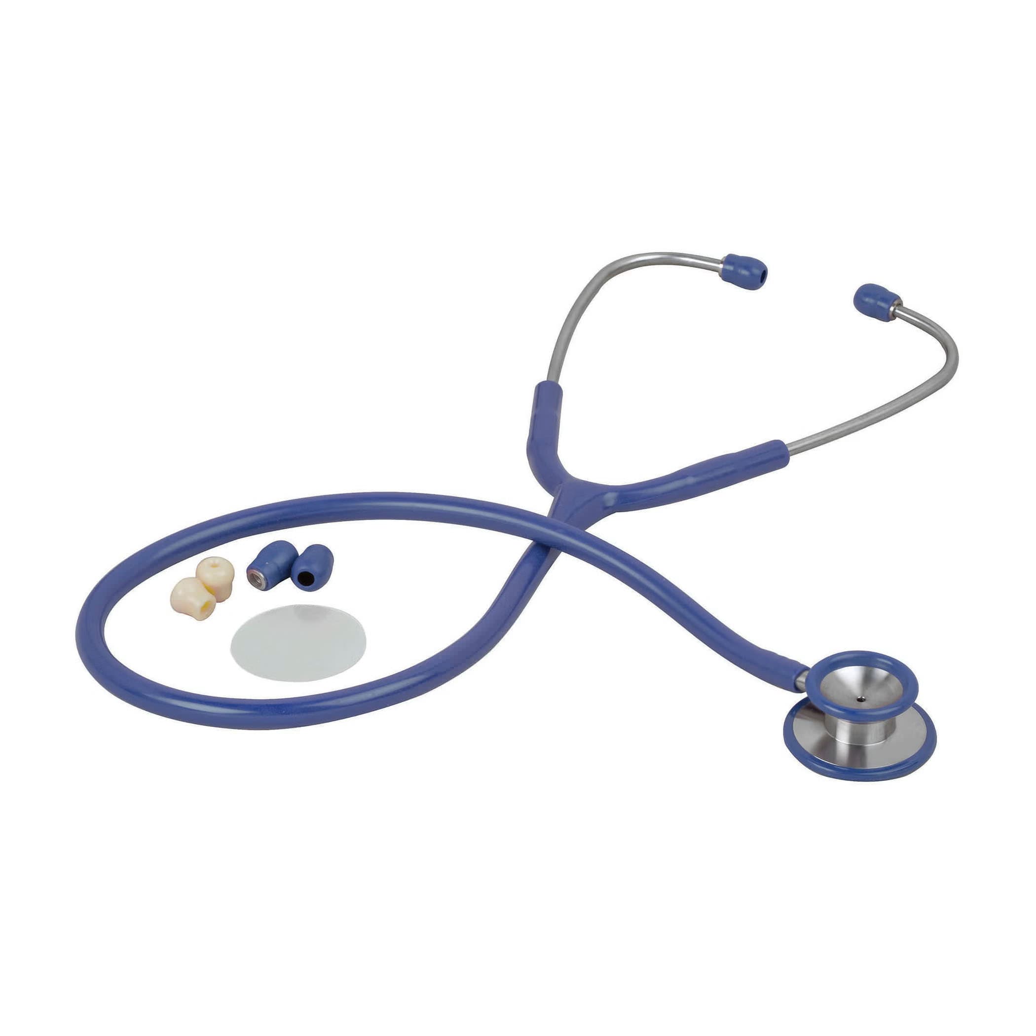 Veridian Classic Stethoscope, Double-Sided Chestpiece, Blue - Image 1