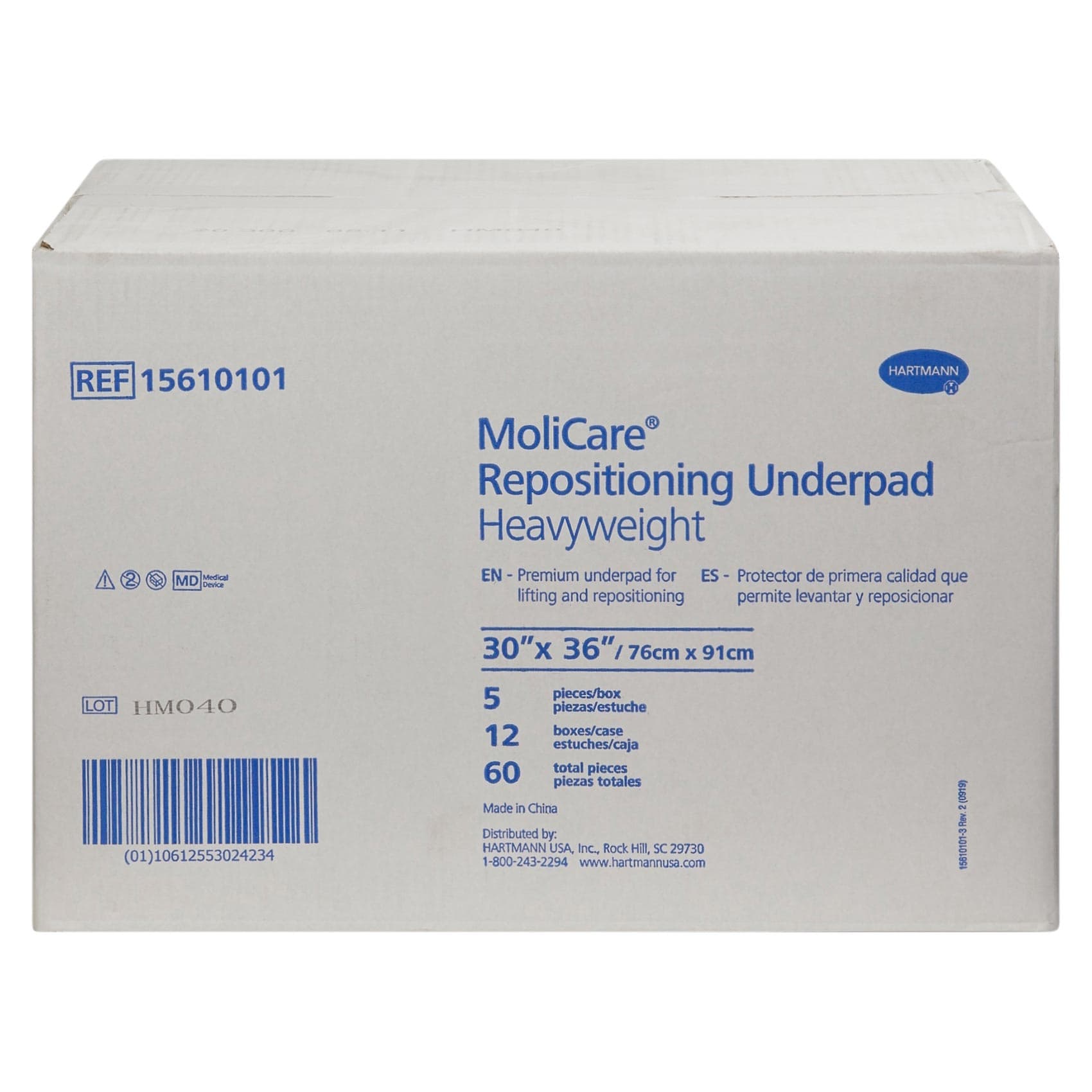 MoliCare Heavyweight Repositioning Underpads - Case of 60 - Image 1