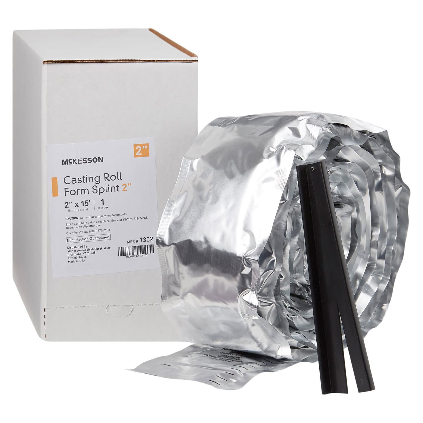 McKesson Padded Splint Roll White NonSterile, 2 Inch x 15 Foot - Box of 1 - Image 1