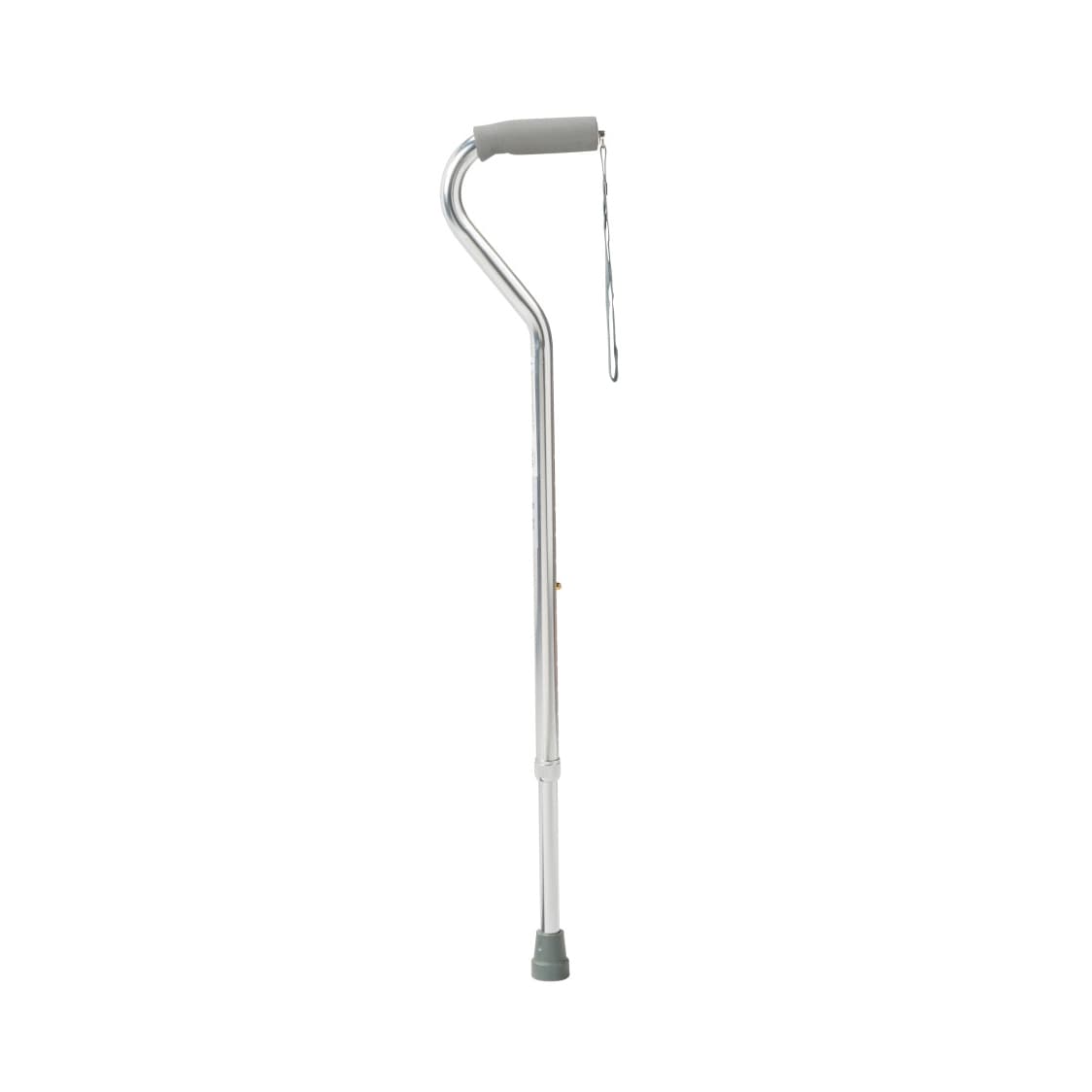 Drive Offset Handle Aluminum Cane, Silver - Each - Image 1