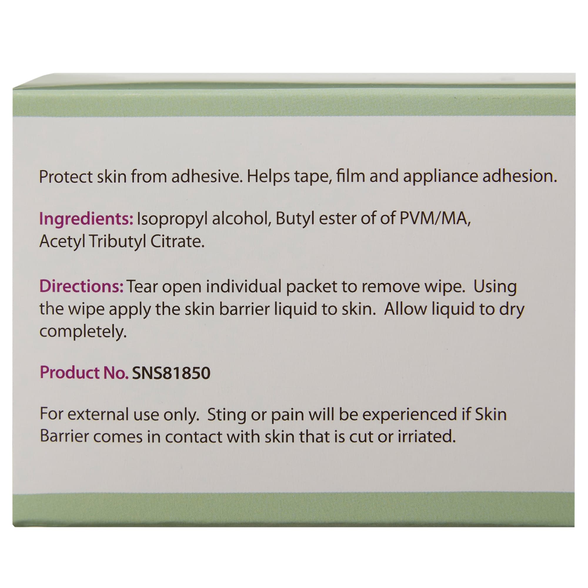 Safe n' Simple Skin Barrier Film Wipes , 2 x 2 Inch - Image 3