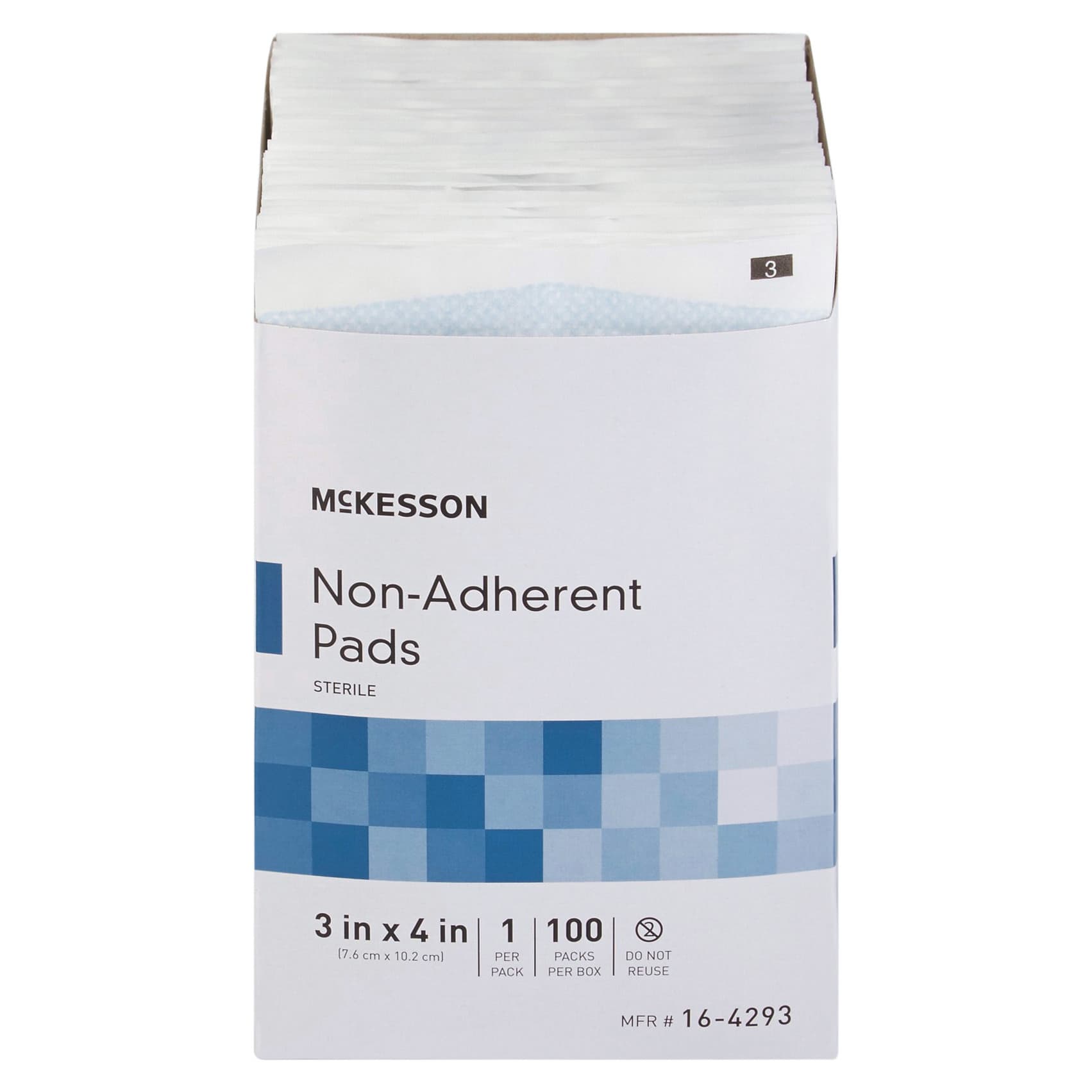 McKesson Polyester Non-Adherent Dressing, 3 x 4 Inch - Case of 1200 - Image 1