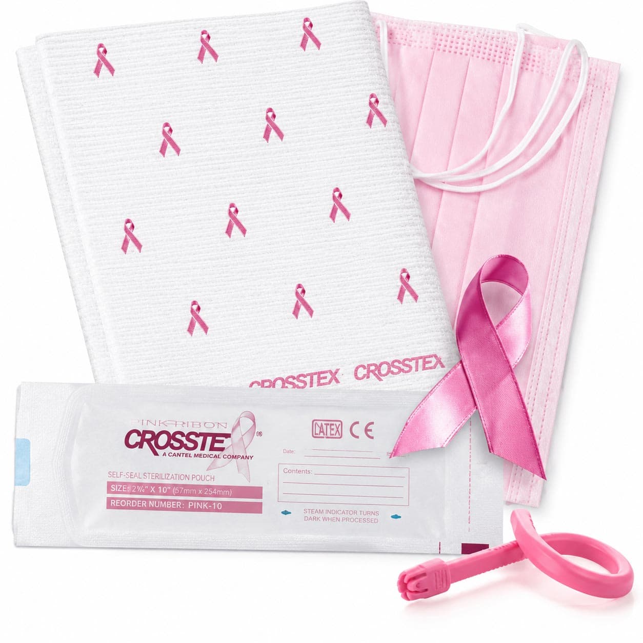 Crosstex Duo-check Sterilization Pouches, Pink With A Purpose - Image 2