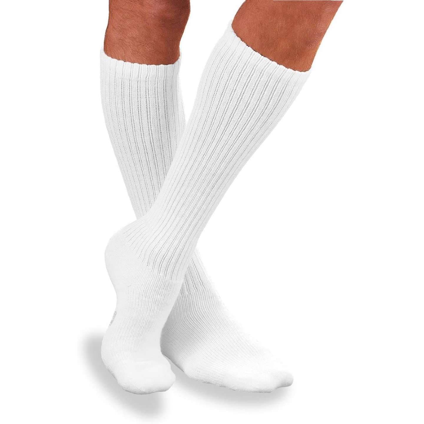 Jobst Sensifoot Knee High Compression Socks, Small, White - Pair - Image 1