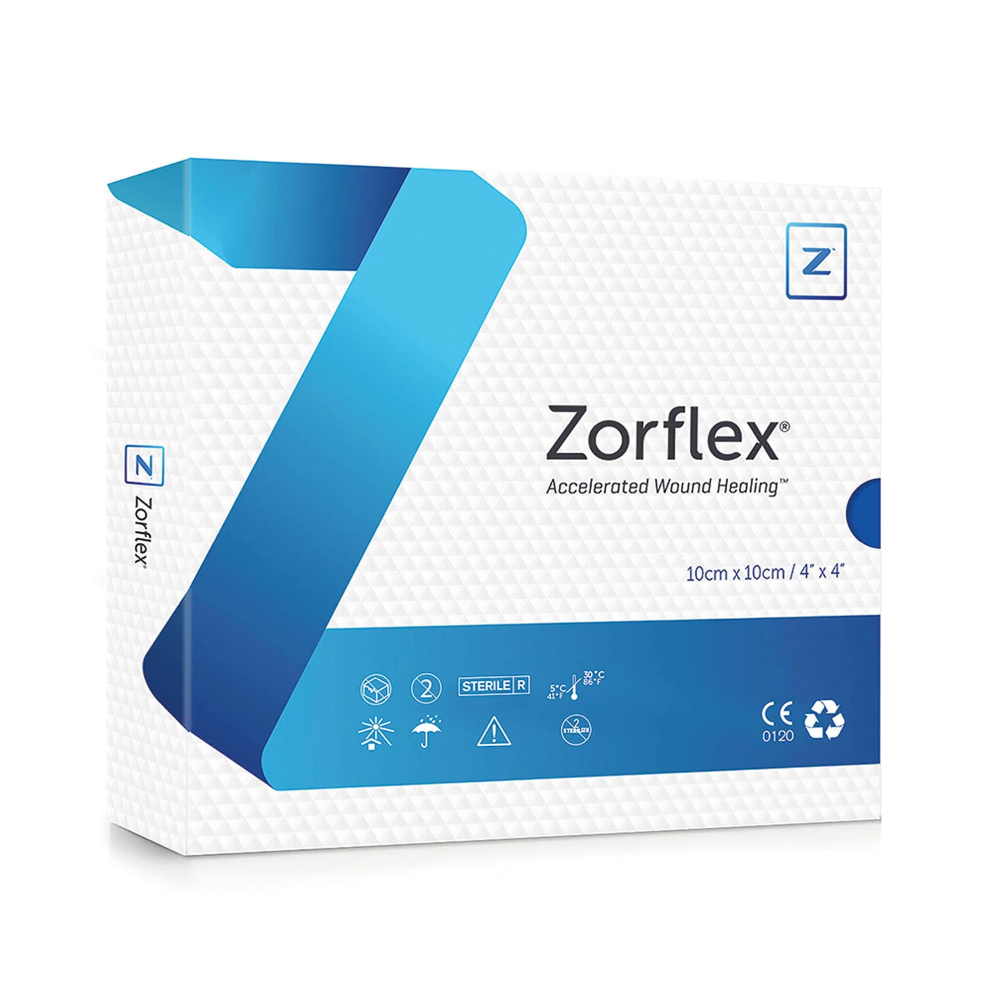 Zorflex Activated Carbon Wound Contact Dressing, 4 x 4 Inch - Box of 10 - Image 1