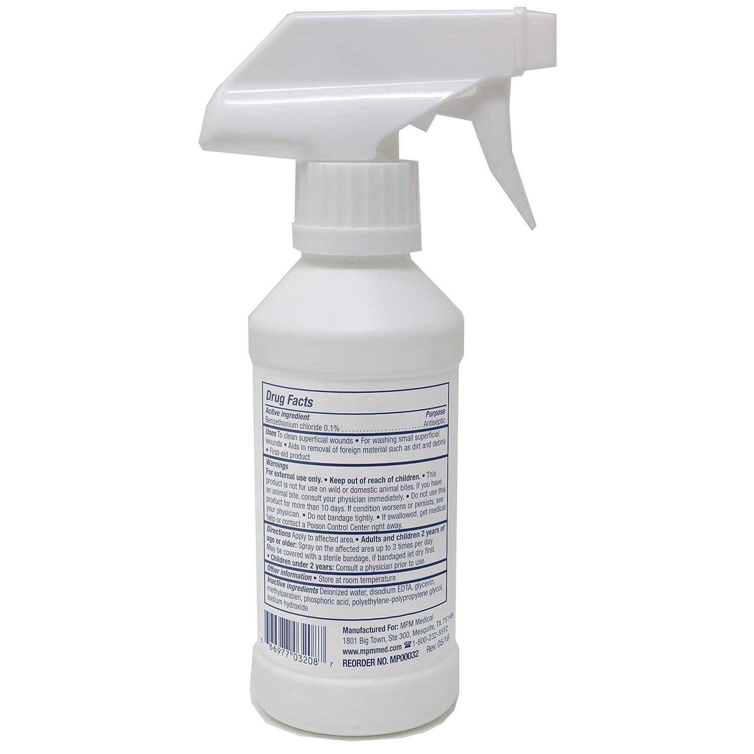 MPM Medical Antiseptic Wound & Skin Cleanser 8Oz Spray Bottle - Image 2