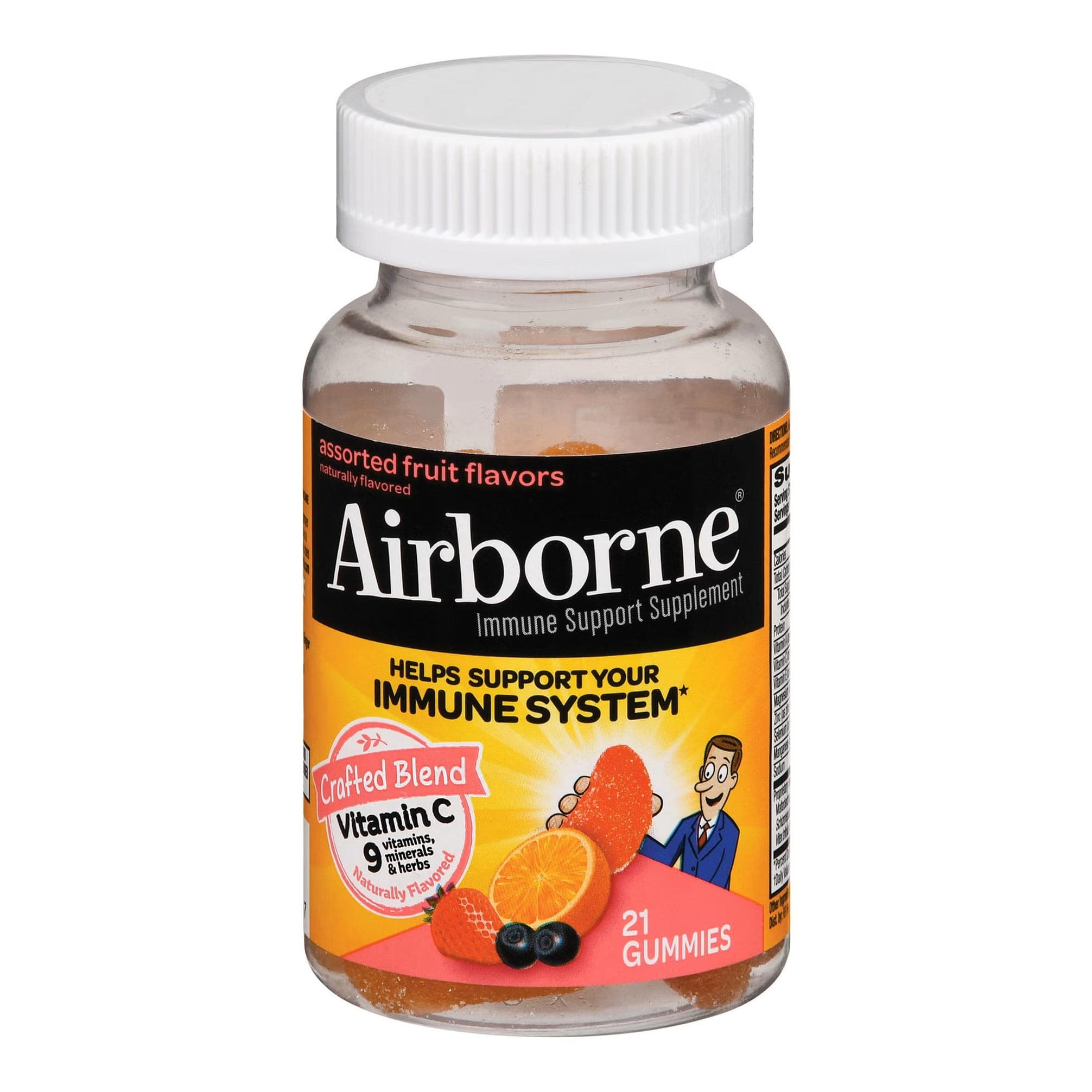 Airborne Immune Support Multivitamin Supplement Gummy, Assorted Fruit Flavor - Image 1