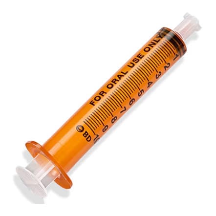 BD Oral Syringe with Tip Cap, Amber, 10 mL - Bag of 100 - Image 1