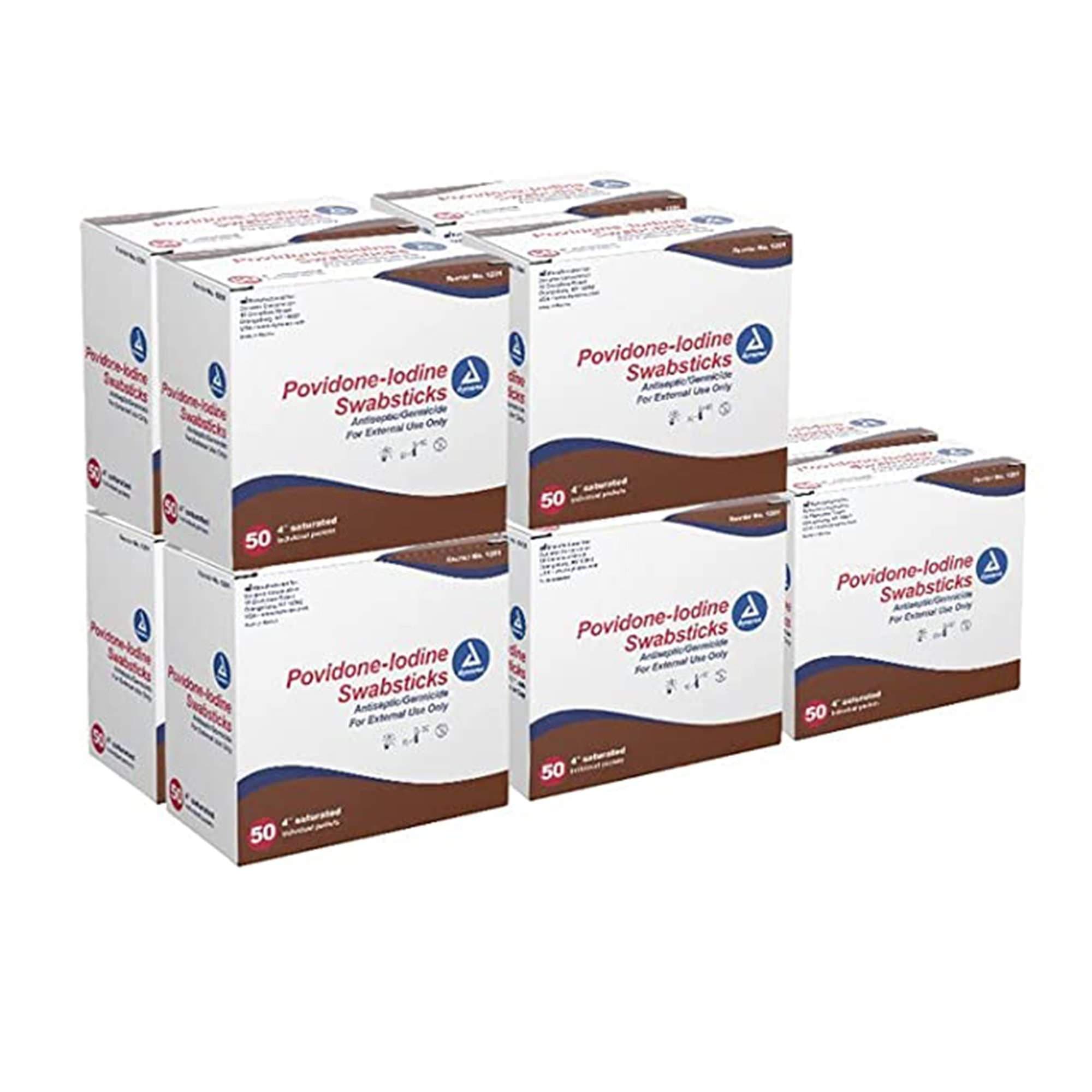 Dynarex Povidone Iodine Impregnated Swabstick 10 % Strength - Box of 50 - Image 3