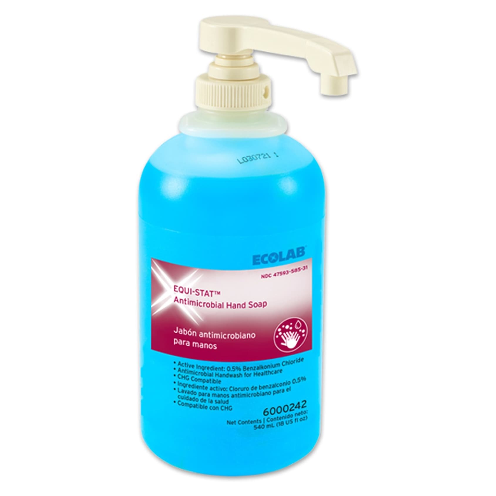 Ecolab Equi-Stat Scented Antimicrobial Hand Soap, 18.2 oz - Image 1