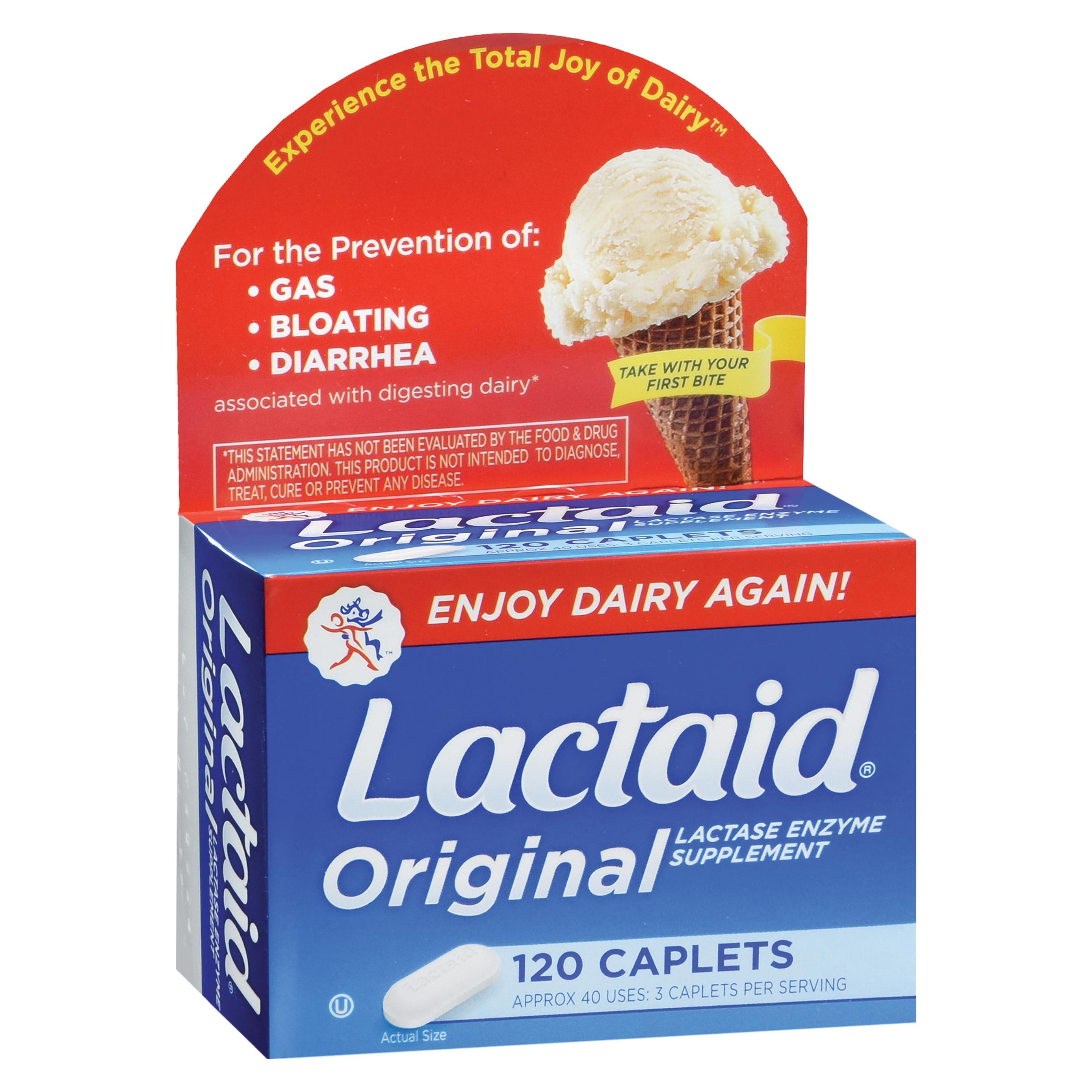 Lactaid Original Lactase Enzyme Dietary Supplement Caplets