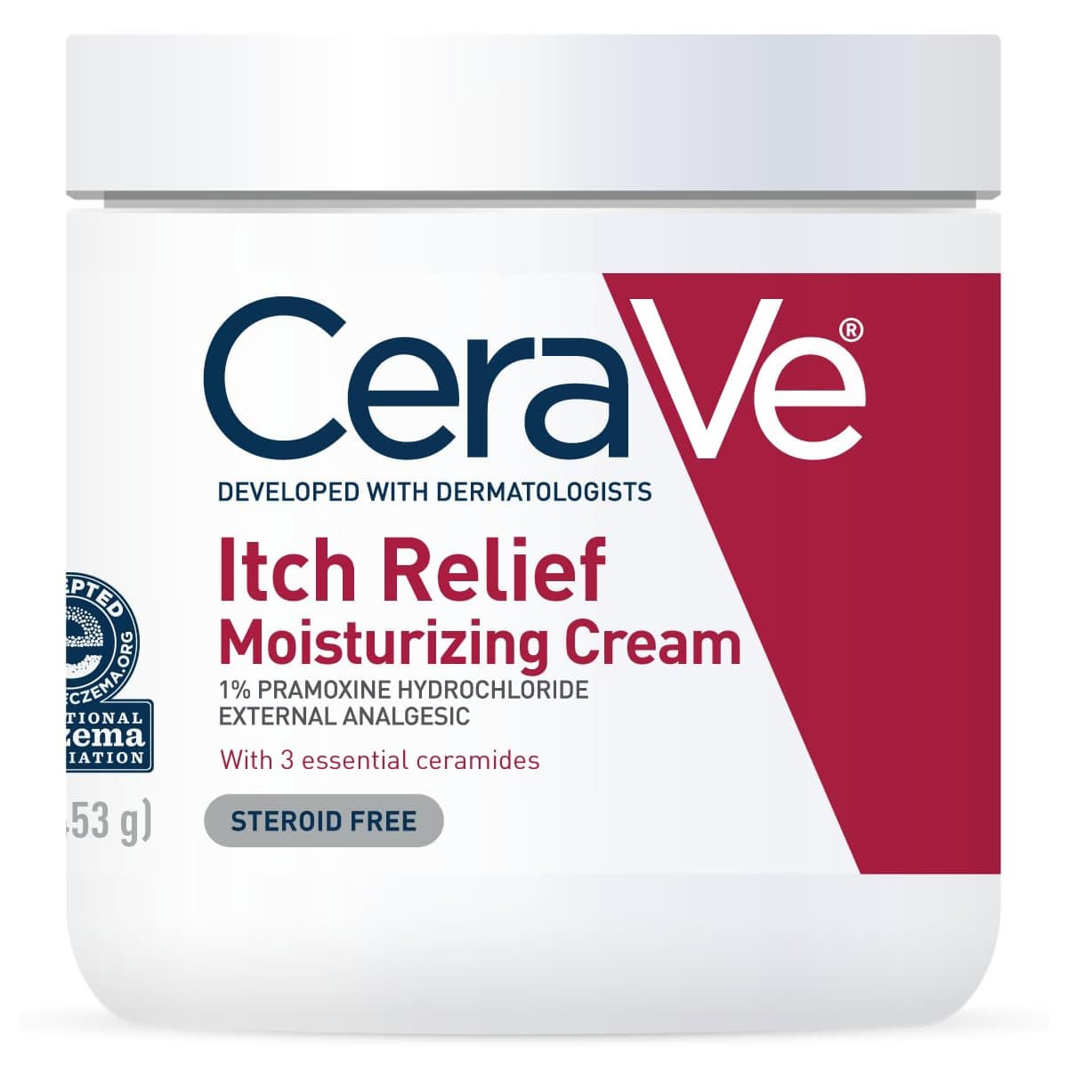 CeraVe Itch Relief Moisturizing Cream for Dry Skin Relief - Image 2