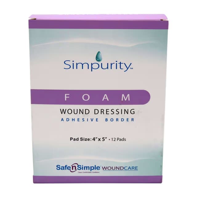 Simpurity Foam Wound Dressing With Adhesive Border - Image 2