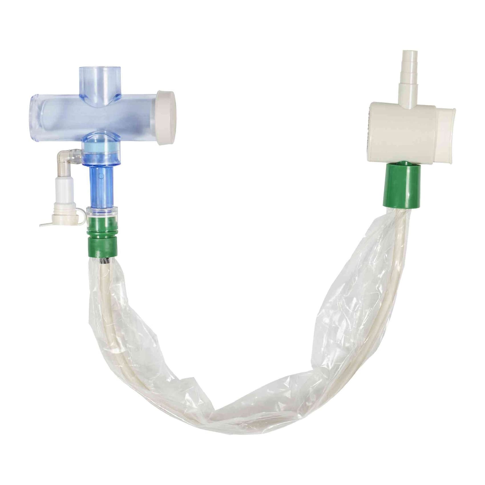Kimvent 72-Hour Closed Suction System 14 fr Green T-Piece - Case of 20 - Image 1