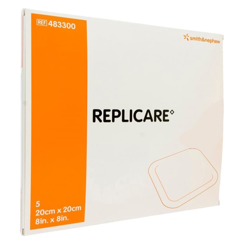 Replicare Hydrocolloid Wound Dressing, 8" x 8" - Box of 5 - Image 1