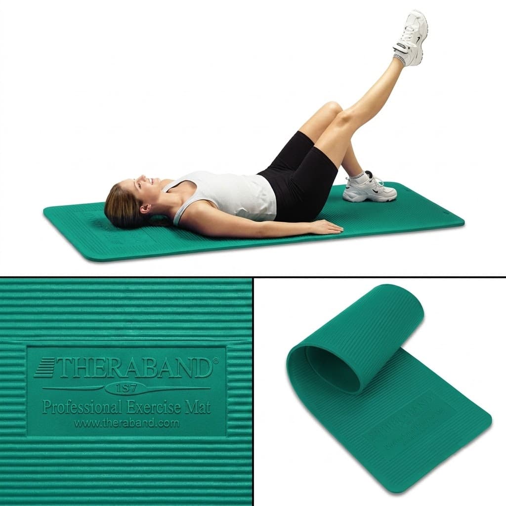 TheraBand Exercise Mat, 24" x 75" x 1", Blue - Image 1