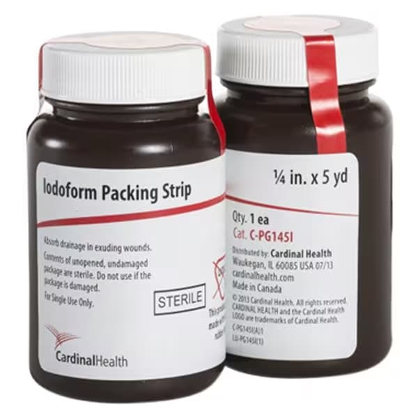 Cardinal Health Sterile Iodoform Packing Strip, 1/4 Inch x 5 Yard - Case of 12 - Image 1