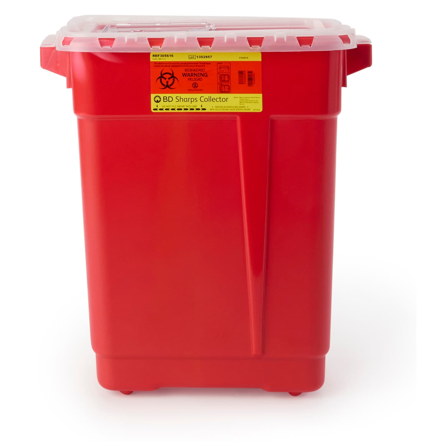BD Large Sharps Container, 9 Gallon, Sliding Lid - Each - Image 1