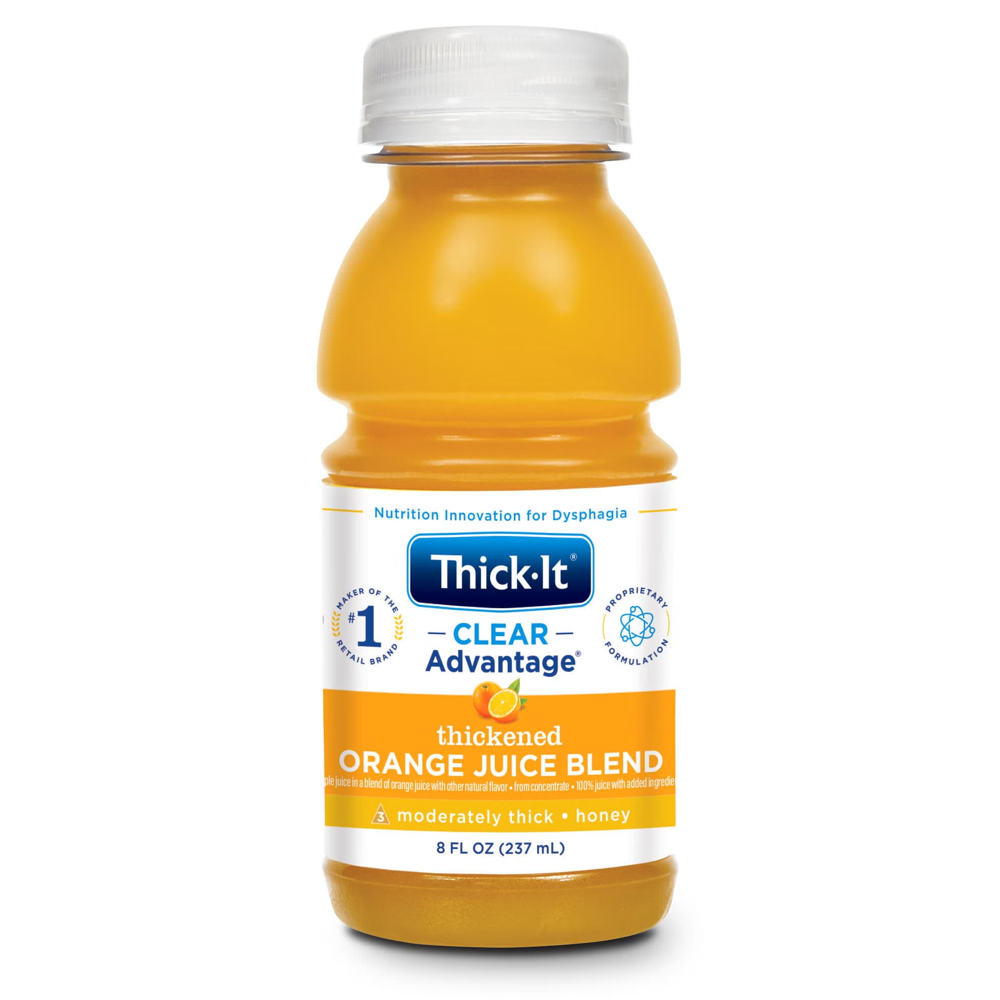 Thick-It Clear Advantage Honey Thickened Beverage, Orange, 8 oz - Case of 24 - Image 1