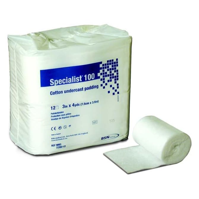 Specialist 100 Sterile Cotton Undercast Padding, 3 Inch x 4 Yard - Case of 50 - Image 1