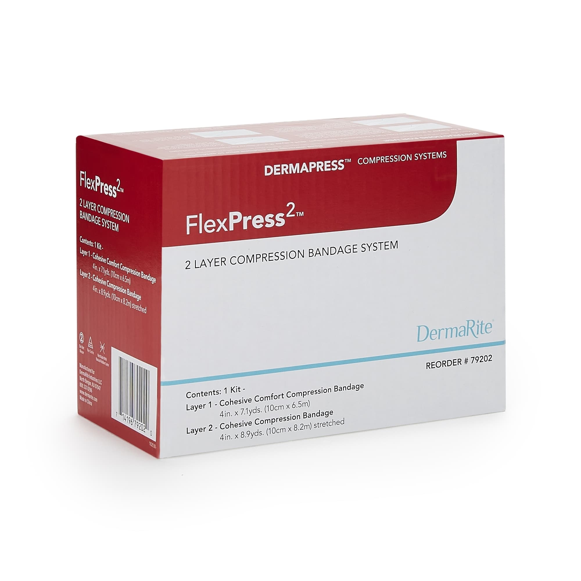 DermaRite FlexPress2 Two Layer Compression Bandage System, Tan-White - Image 2